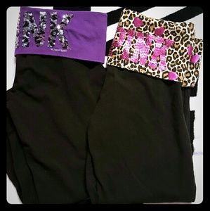 COPY - V.S. Pink PURPLE ONLY CAPRI LEGGINGS